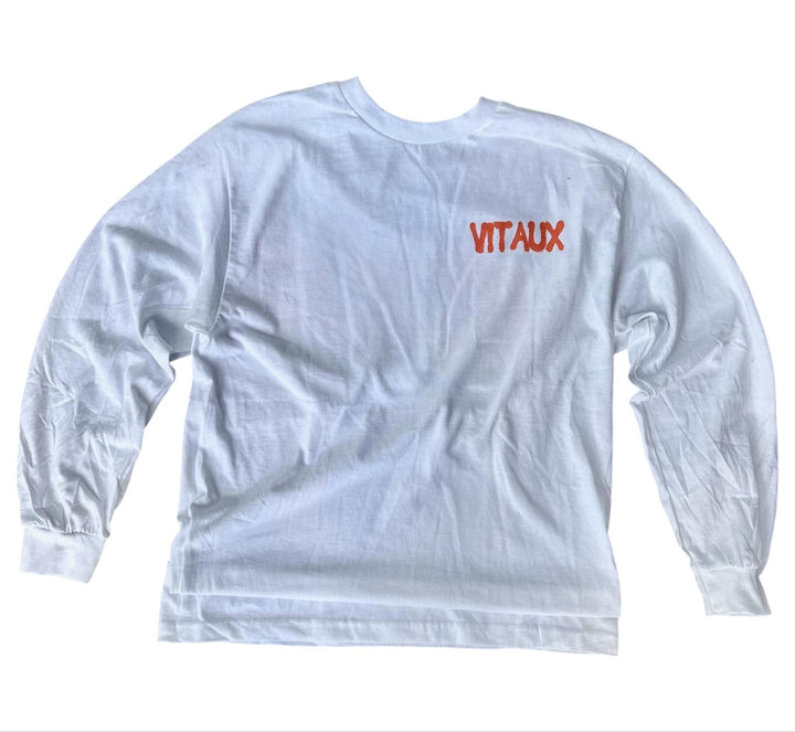 VITAUX GRAFFITI LONGSLEEVE - WHITE/ORANGE