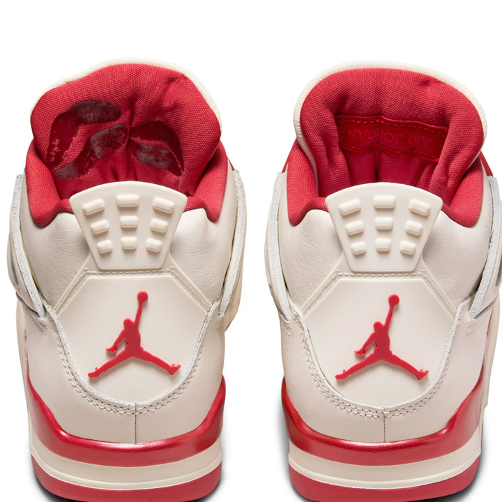 WOMENS AIR JORDAN 4 RETRO HV0823-108 "VALENTINES DAY" - PALE IVORY/SIERRA RED/TOUGH RED