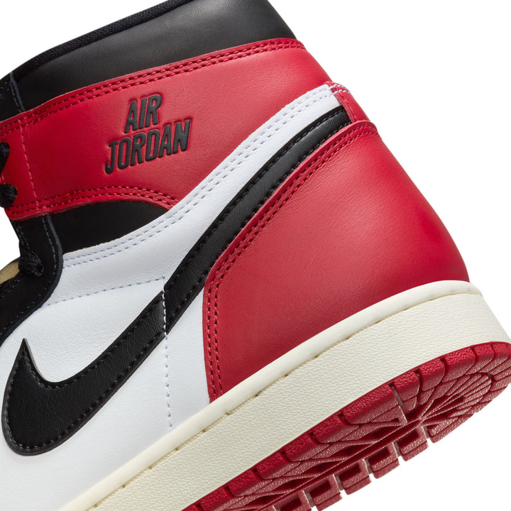 AIR JORDAN 1 RETRO HIGH DZ5485-106 "BRED TOE REIMAGINED" - BLACK/BLACK/VARSITY RED/WHITE