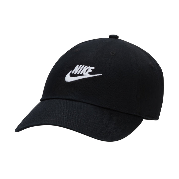 NIKE CLUB UNSTRUCTURED FUTURA WASH CAP FB5368-011 - BLACK/WHITE