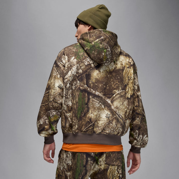 JORDAN BROOKLYN FLEECE HOODIE  "REAL TREE" HV1860-222 - MEDUIM OLIVE/SAIL