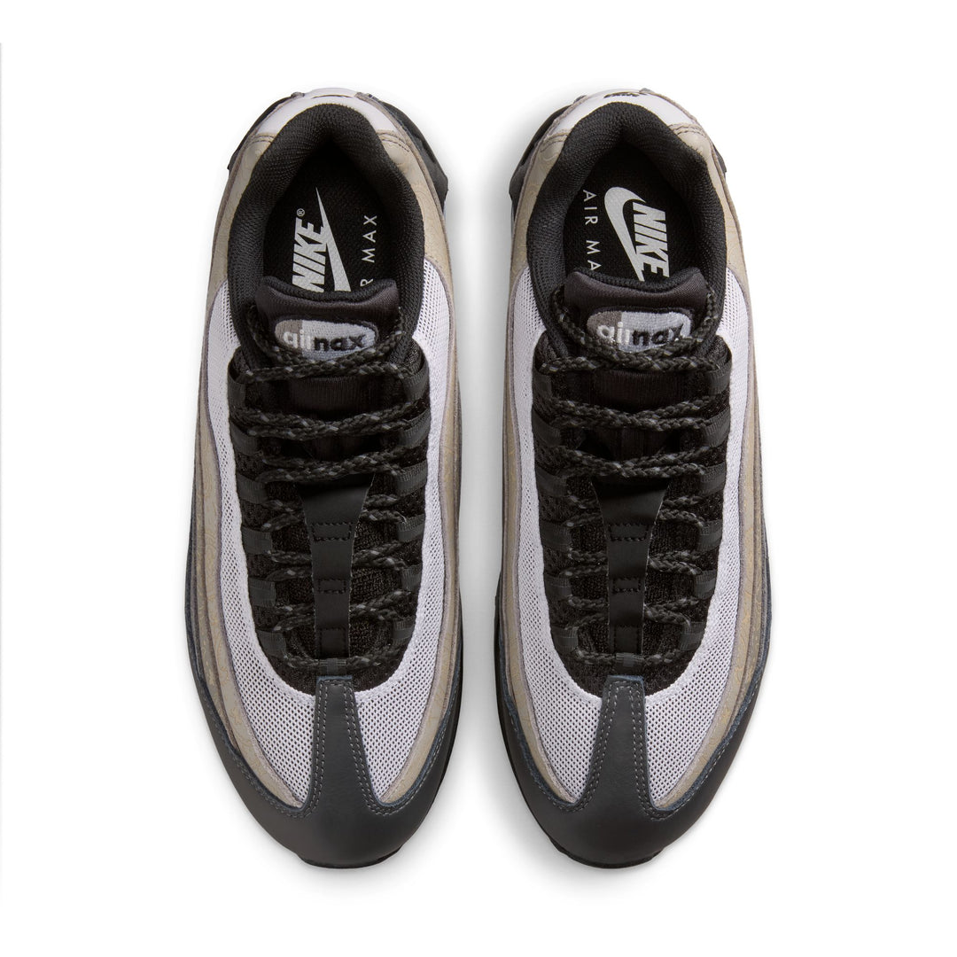 NIKE AIR MAX 95 BIG BUBBLE IR0802-100 "PAISLEY LEATHER" - WHITE/BLACK/LIGHT GRAPHITE/LIGHT CHARCOAL