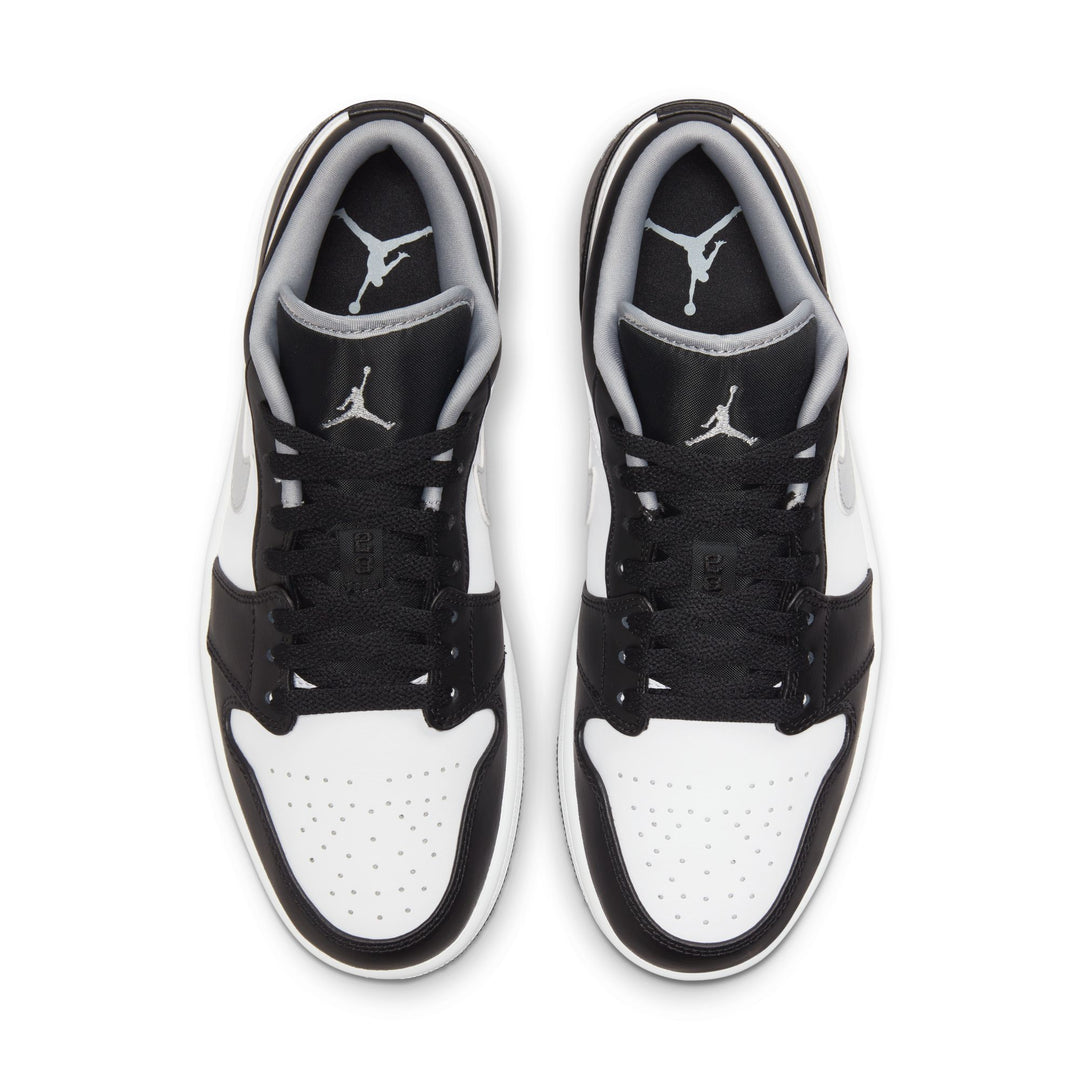 AIR JORDAN 1 LOW 553558-040 "BLACK/WHITE/GREY" - BLACK/PARTICLE GREY/WHITE