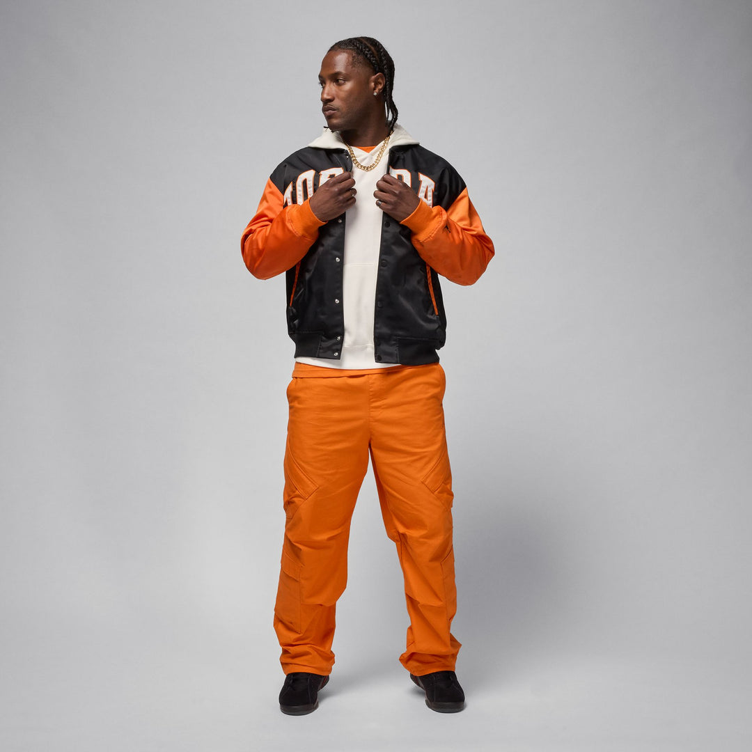 JORDAN BROOKLYN COLLEGIATE VARSITY JACKET HV0099-011 - BLACK/STARFISH/BLACK