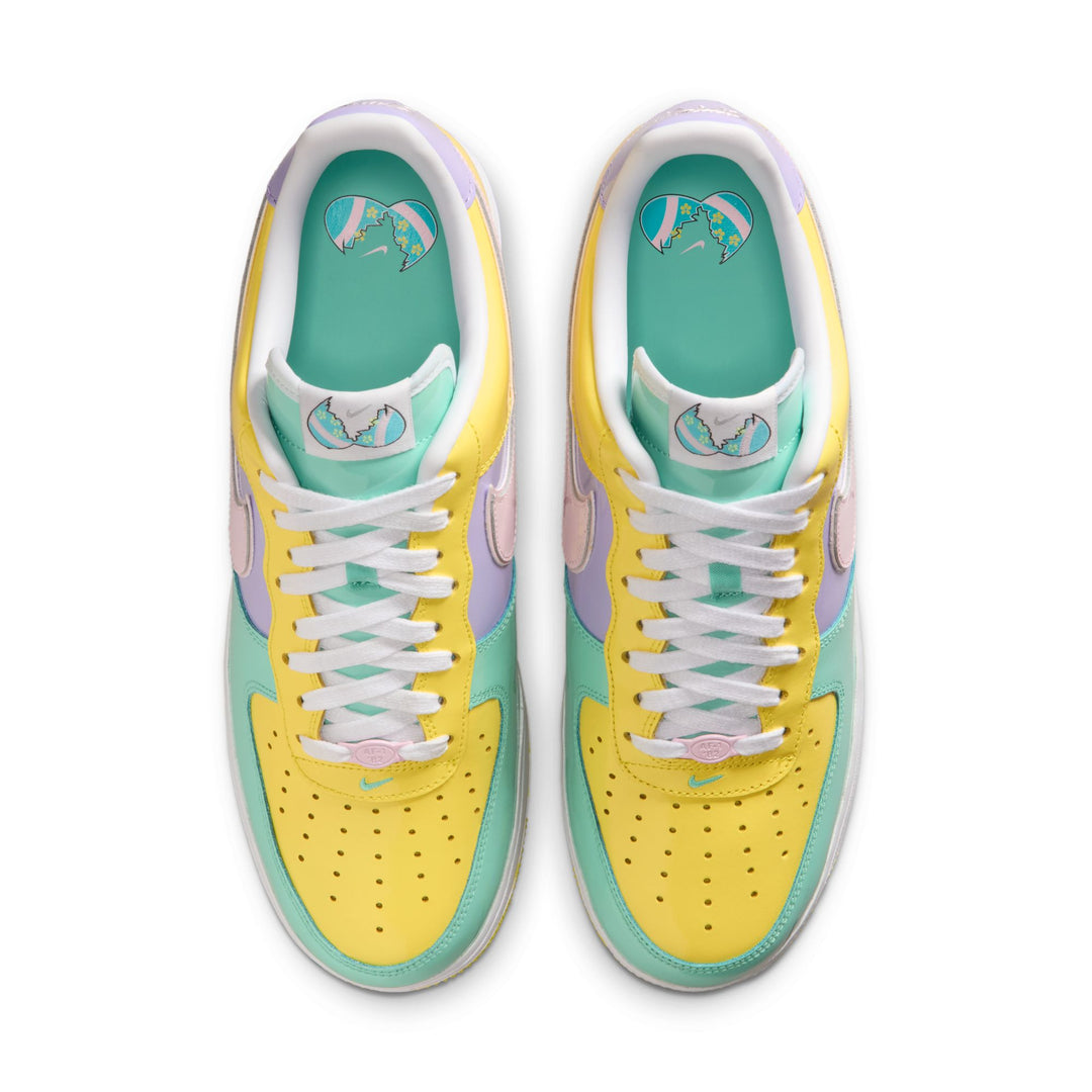 NIKE AIR FORCE 1 '07 IQ9706-701 "EASTER" - YELLOW PULSE/PINK FOAM/HYDRANGEAS/EMERALD RISE/WHITE