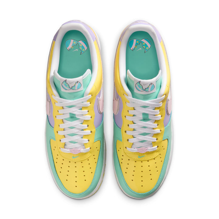 NIKE AIR FORCE 1 '07 IQ9706-701 "EASTER" - YELLOW PULSE/PINK FOAM/HYDRANGEAS/EMERALD RISE/WHITE