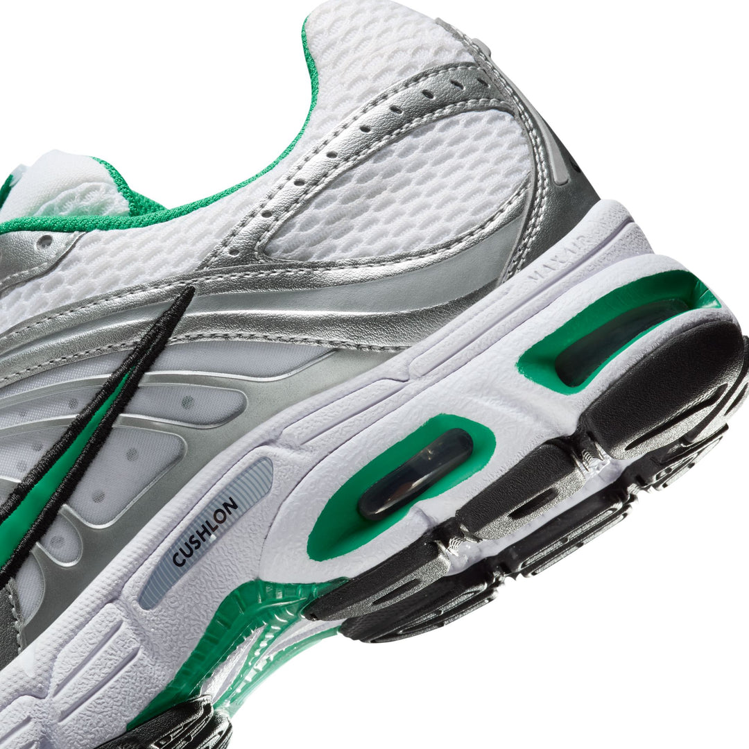 WOMENS NIKE AIR MAX MOTO 2K HQ2056-102 "WHITE STADUIM GREEN" - WHITE/STADIUM GREEN-METALLIC SILVER