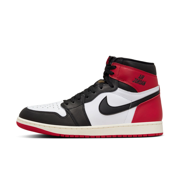 AIR JORDAN 1 RETRO HIGH DZ5485-106 "BRED TOE REIMAGINED" - BLACK/BLACK/VARSITY RED/WHITE