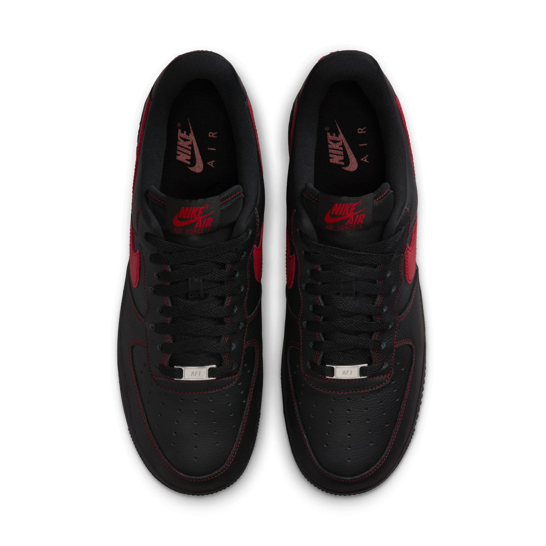 NIKE AIR FORCE 1 '07 LV8 HQ2037-005 "BRED" - BLACK/UNIVERSITY RED