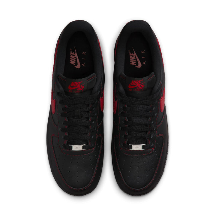 NIKE AIR FORCE 1 '07 LV8 HQ2037-005 "BRED" - BLACK/UNIVERSITY RED
