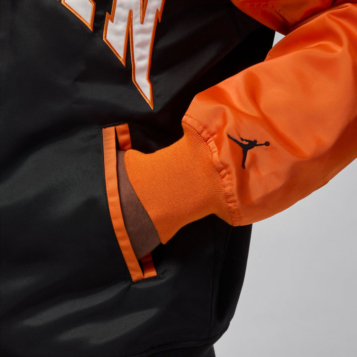 JORDAN BROOKLYN COLLEGIATE VARSITY JACKET HV0099-011 - BLACK/STARFISH/BLACK