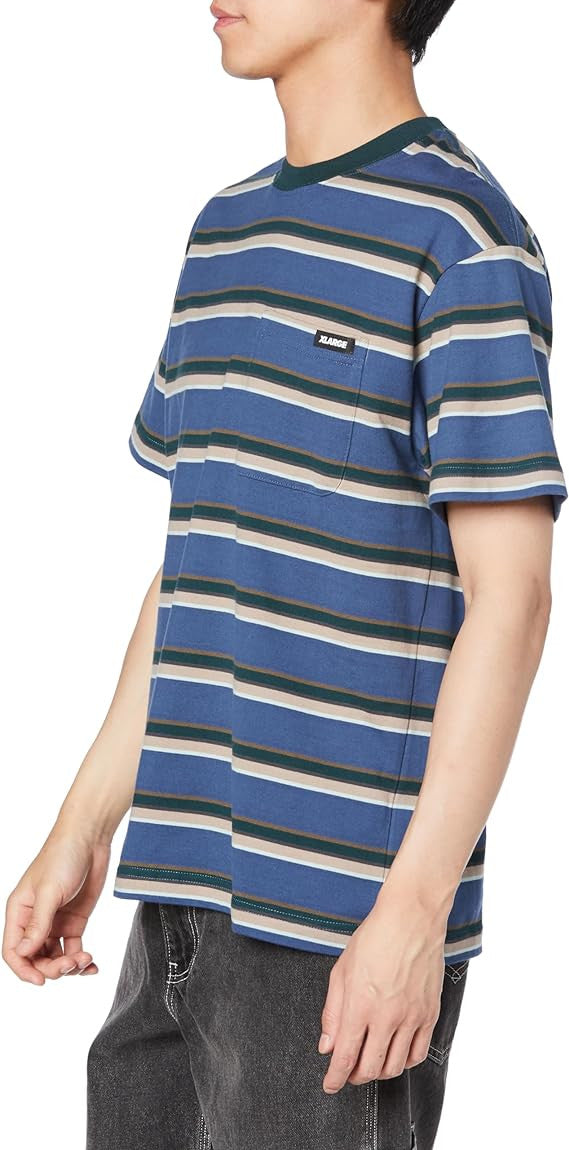 XLARGE striped pocket tee - Blue