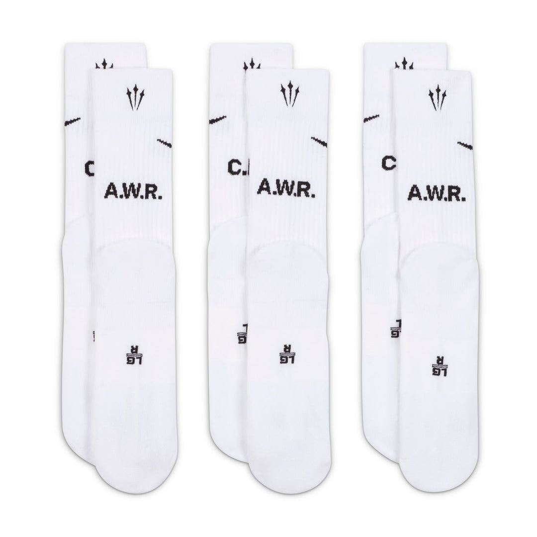 NIKE NOCTA SOCKS 3PK DD9240-100 - WHITE/BLACK