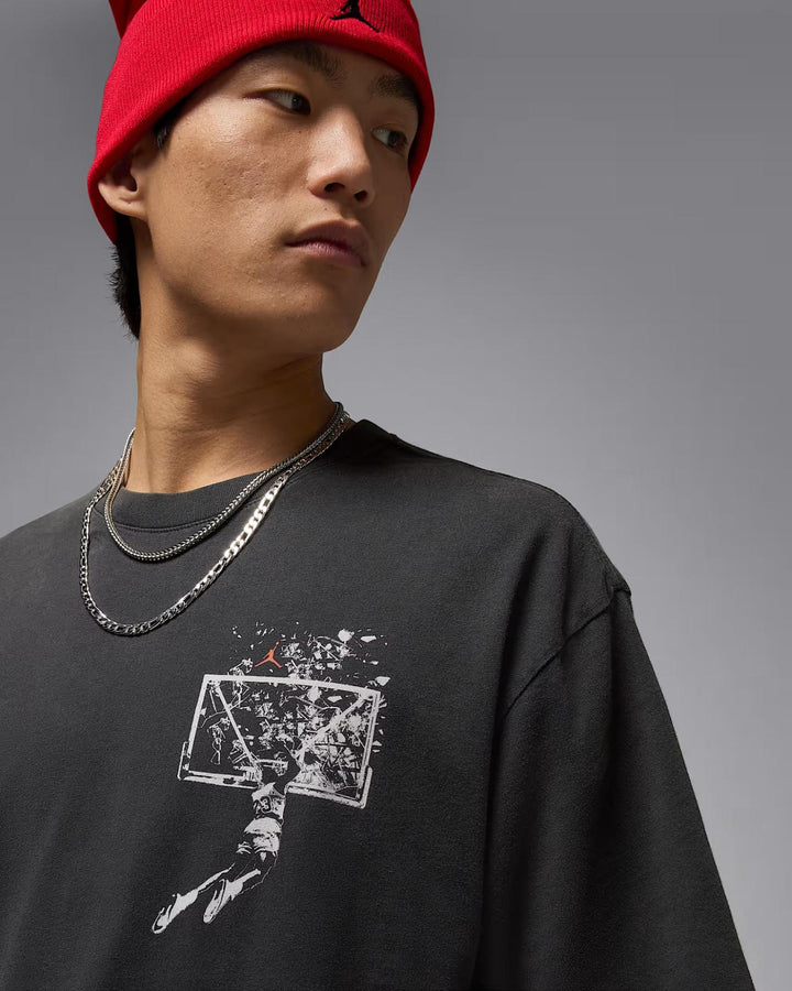 JORDAN BROOKLYN MENS OVERSIZED TEE IB3297-045 - OFF NOIR/SAIL