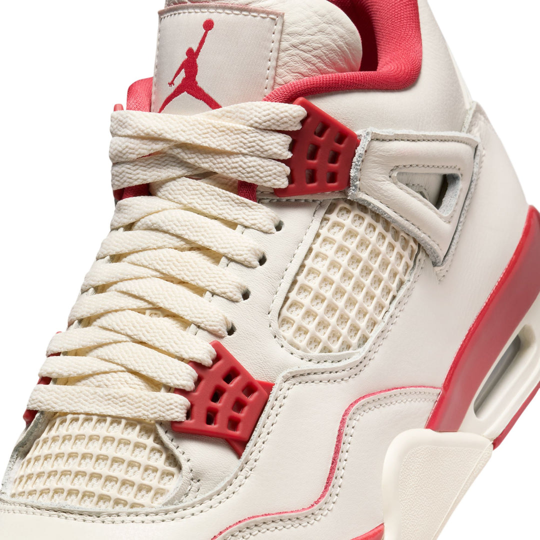 WOMENS AIR JORDAN 4 RETRO HV0823-108 "VALENTINES DAY" - PALE IVORY/SIERRA RED/TOUGH RED
