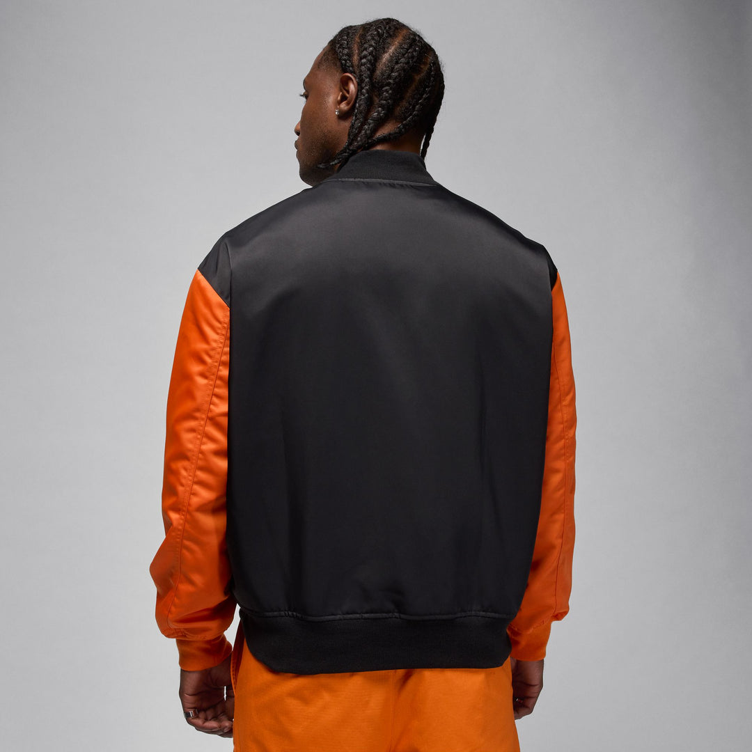 JORDAN BROOKLYN COLLEGIATE VARSITY JACKET HV0099-011 - BLACK/STARFISH/BLACK