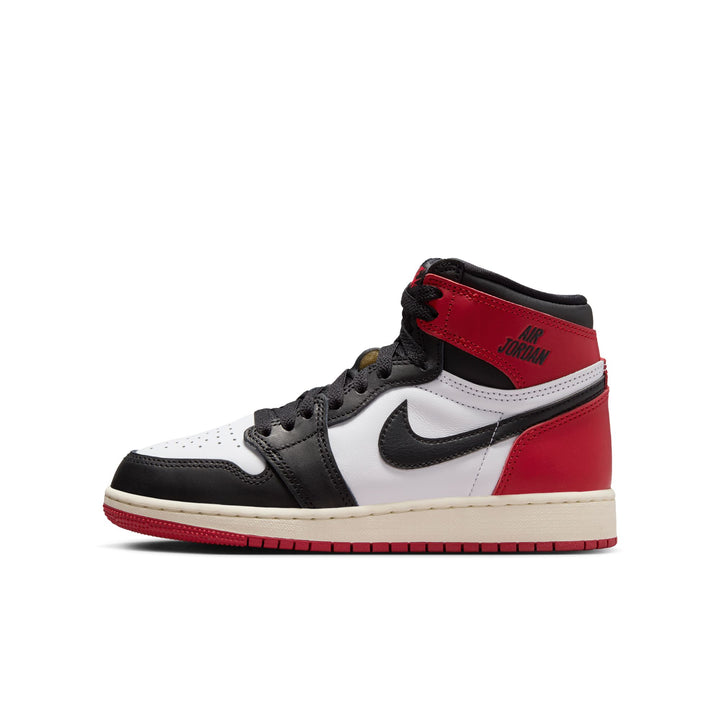 AIR JORDAN 1 RETRO HIGH OG GS FD1437-106 "BLACK TOE REIMAGINED" - BLACK/BLACK/VARSITY RED/WHITE