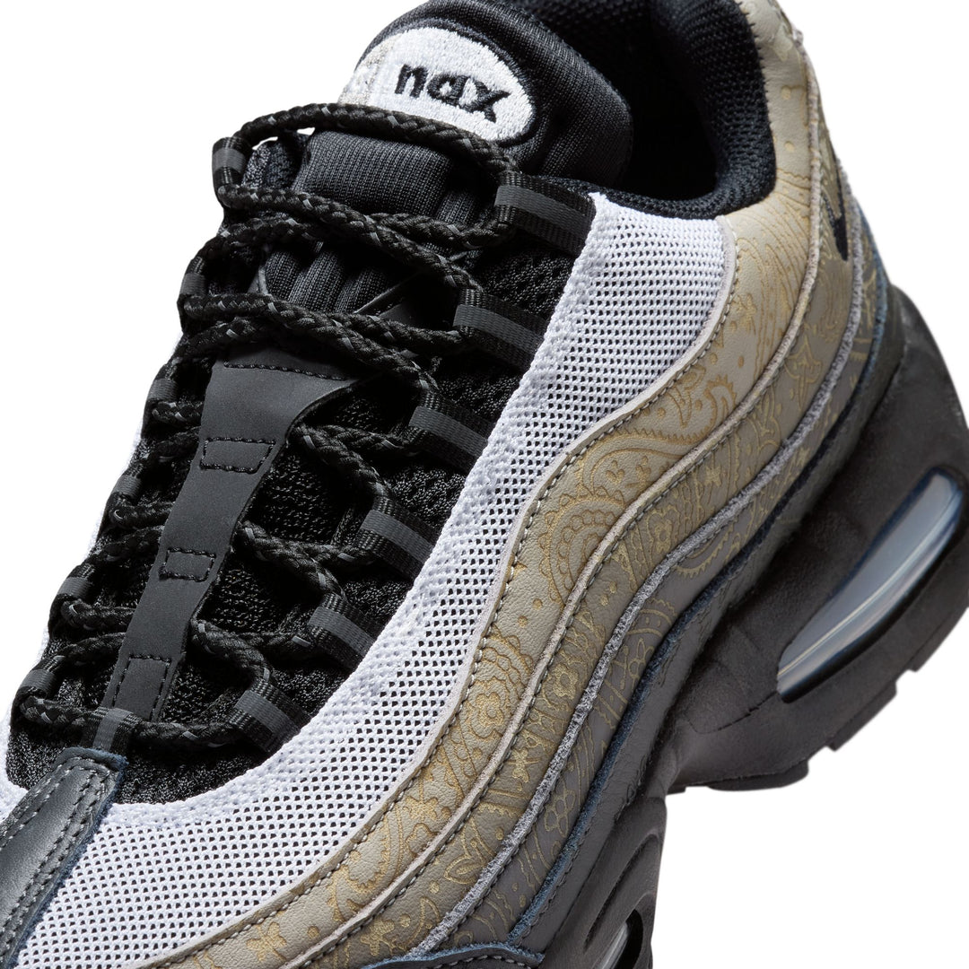 NIKE AIR MAX 95 BIG BUBBLE IR0802-100 "PAISLEY LEATHER" - WHITE/BLACK/LIGHT GRAPHITE/LIGHT CHARCOAL