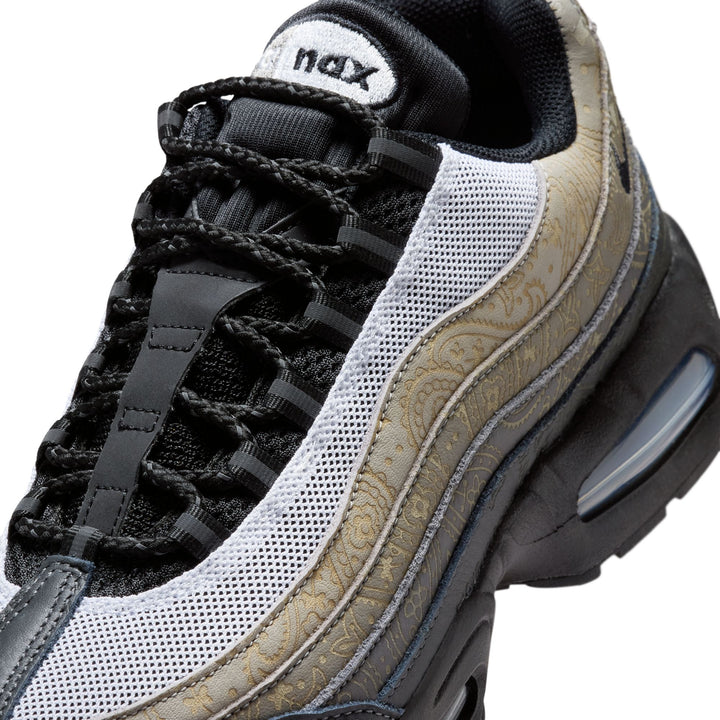 NIKE AIR MAX 95 BIG BUBBLE IR0802-100 "PAISLEY LEATHER" - WHITE/BLACK/LIGHT GRAPHITE/LIGHT CHARCOAL