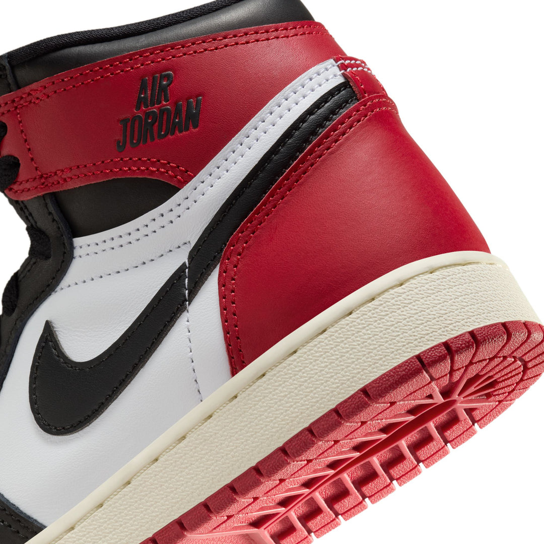 AIR JORDAN 1 RETRO HIGH OG GS FD1437-106 "BLACK TOE REIMAGINED" - BLACK/BLACK/VARSITY RED/WHITE