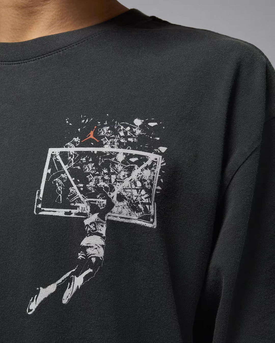 JORDAN BROOKLYN MENS OVERSIZED TEE IB3297-045 - OFF NOIR/SAIL