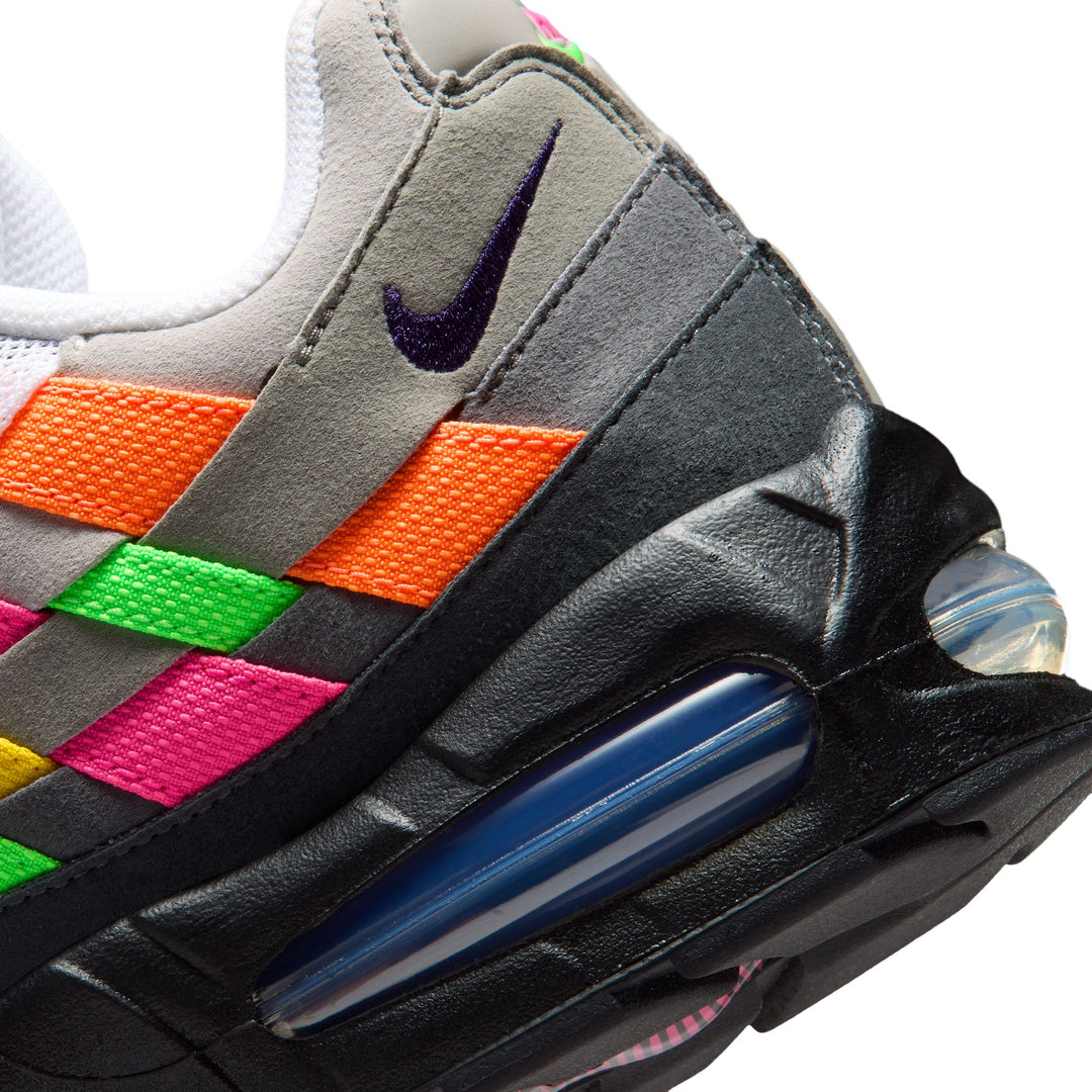 NIKE AIR MAX 95 WOVEN IB3695-100 "MULTICOLOUR" - WHITE/PURPLE DYNASTY