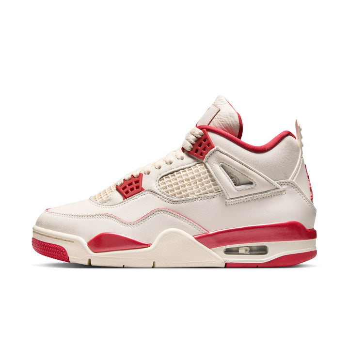 WOMENS AIR JORDAN 4 RETRO HV0823-108 "VALENTINES DAY" - PALE IVORY/SIERRA RED/TOUGH RED
