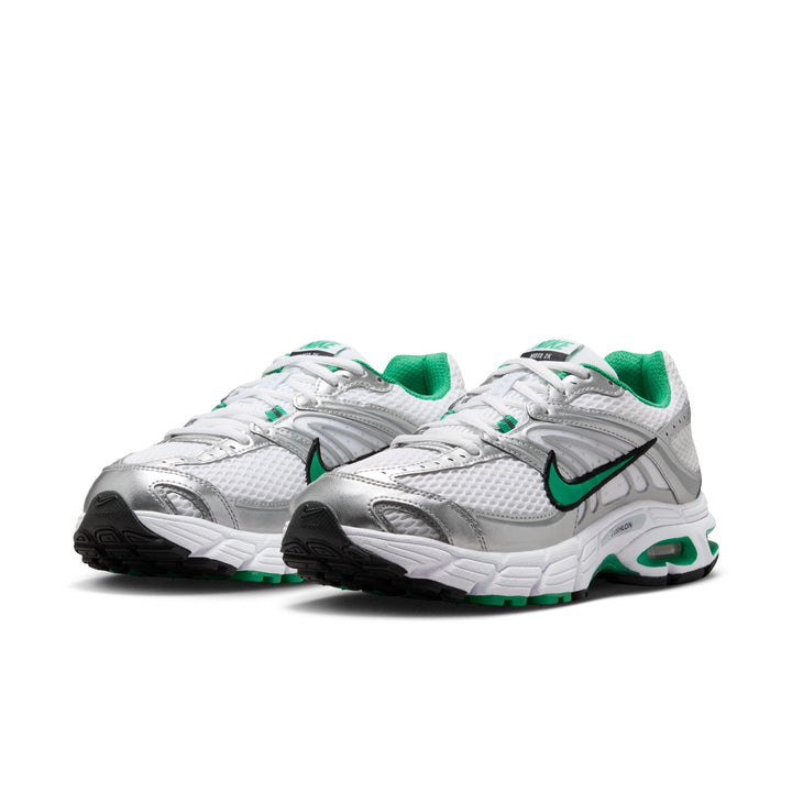 WOMENS NIKE AIR MAX MOTO 2K HQ2056-102 "WHITE STADUIM GREEN" - WHITE/STADIUM GREEN-METALLIC SILVER