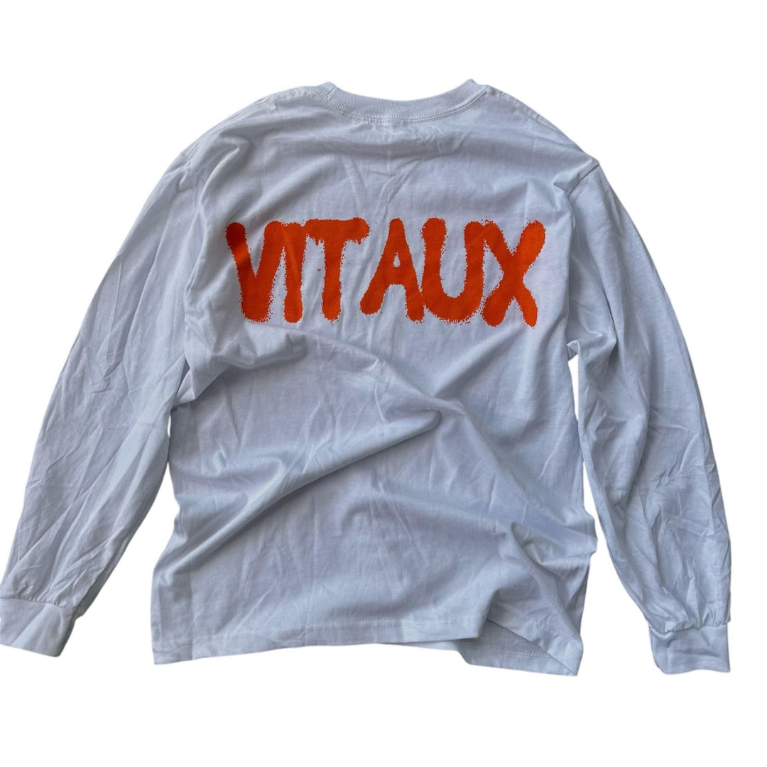 VITAUX GRAFFITI LONGSLEEVE - WHITE/ORANGE