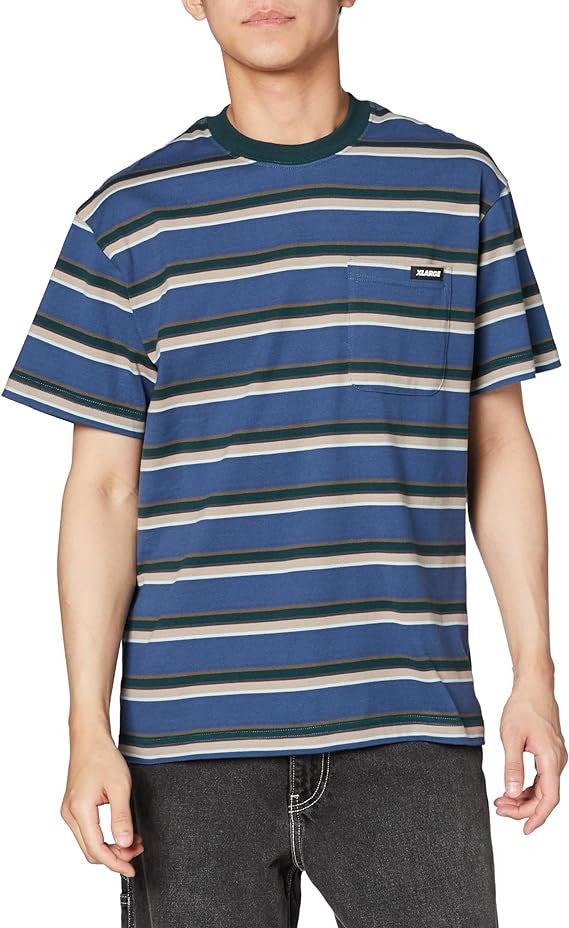 XLARGE striped pocket tee - Blue