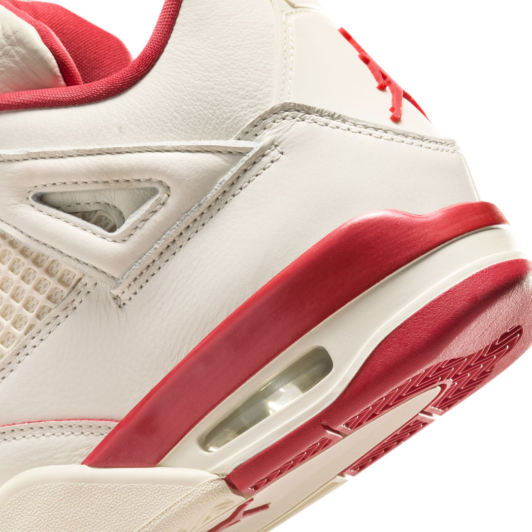 WOMENS AIR JORDAN 4 RETRO HV0823-108 "VALENTINES DAY" - PALE IVORY/SIERRA RED/TOUGH RED