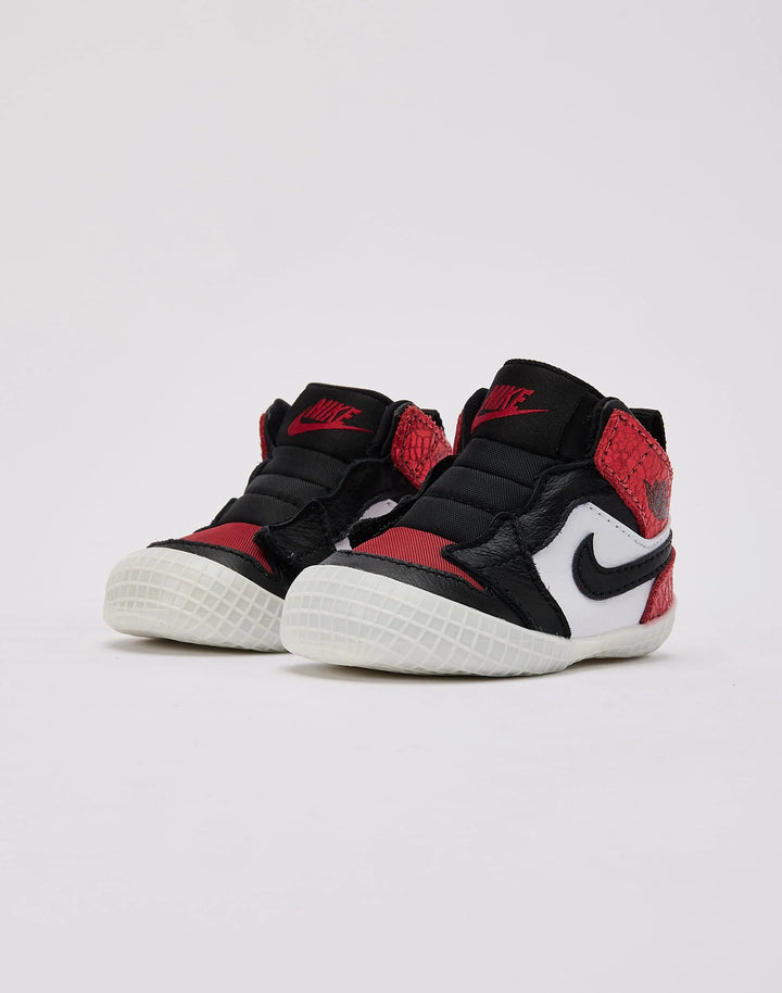 JORDAN 1 CRIB BOOTIE AT3745-602 "RUBY" - VARSITY RED/ BLACK/WHITE