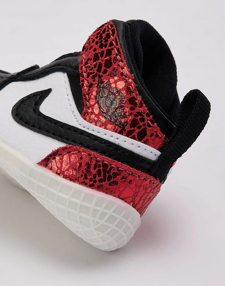 JORDAN 1 CRIB BOOTIE AT3745-602 "RUBY" - VARSITY RED/ BLACK/WHITE