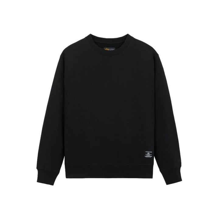 ALPHA INDUSTIRES PATCHED CREWNECK USP55500C1 - BLACK
